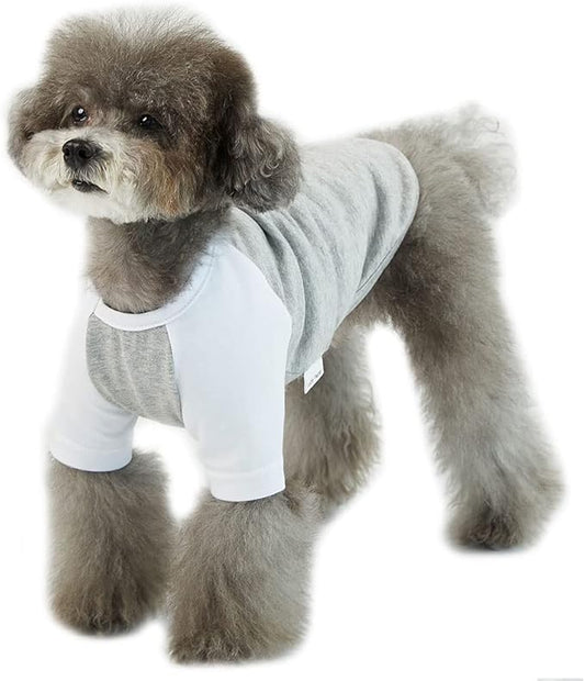 Dog Shirt for Small Dogs, Cotton, Gray