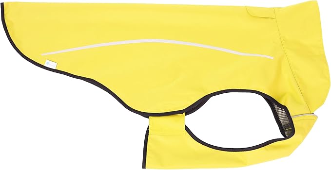 Mile High Life Dog Raincoat, Adjustable Waterproof Reflective Rain Jacket for Small Medium Large Dogs, Lightweight Breathable Pet Rain Coat with Leash Hole(Yellow,L Chest 32-40")