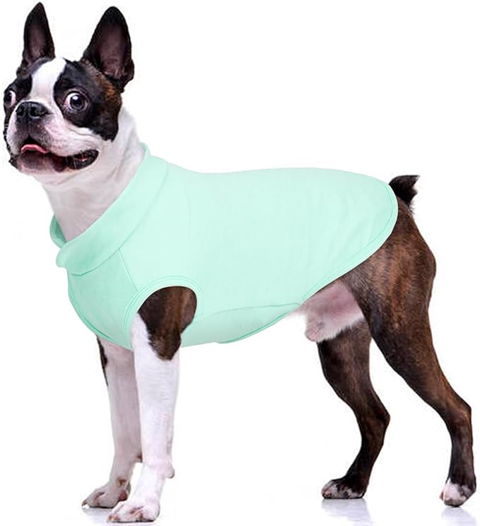 FUAMEY Dog Fleece Vest for Large Dogs,Warm Stretchy Dog Sweatshirts Pullover with Leash Hole Dogs Sweater Soft Pet Turtleneck Cozy Pet Vest Lightweight Sleeveless Blue XXL