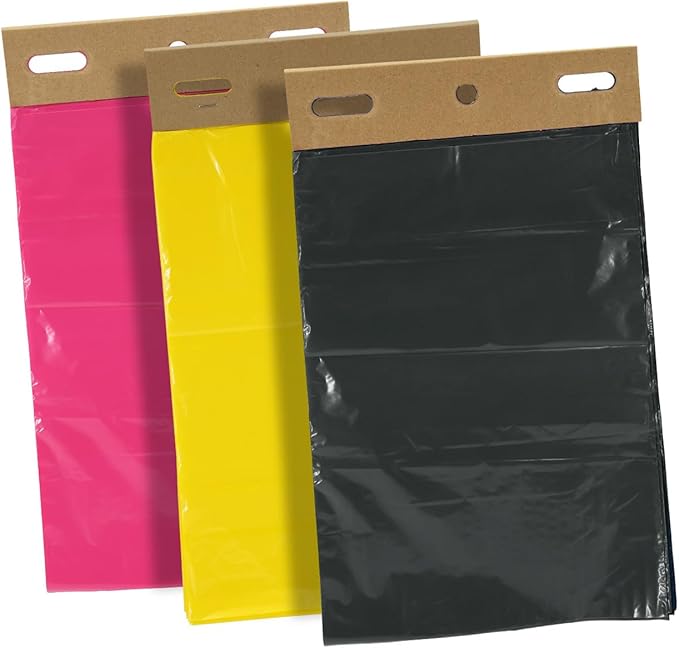 Zero Waste USA - The MITTN Bag® - MittN Dog Waste Header Bags with 7" gusset bottom creates a 'mitt' for easy pick-up - Fits all header dispensers - Pink 20 headers = 2,000 Bags