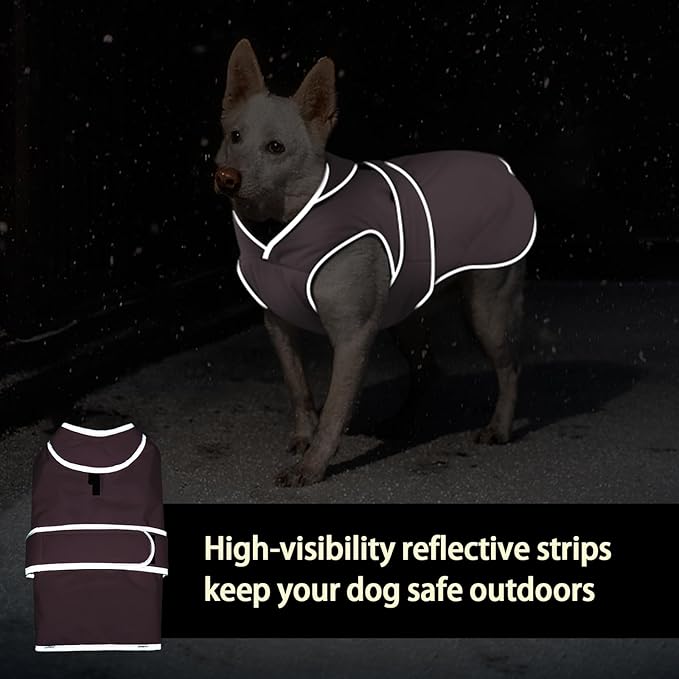 MIGOHI Waterproof Windproof Dog Coat - Reversible Stormguard Winter Jacket for Small to Large Dogs (Pink, XL)