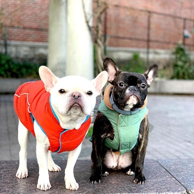 Gooby - Sports Vest, Fleece Lined Small Dog Cold Weather Jacket Coat Sweater with Reflective Lining, Red, X-Large