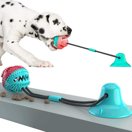 Just4Pups Dog Chew Toys – Durable, Long-Lasting Rubber Chew Toy with Treat Dispensing and Dental Benefits—Perfect for High-Energy Dogs and Puppies