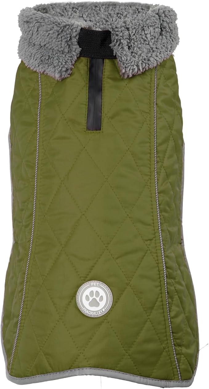 Fragralley Dog Winter Coat, Waterproof Windproof Reflective Fleece Jacket with Harness Hole, Warm Snow Vest for Small Medium Large Dogs, Ideal Gifts