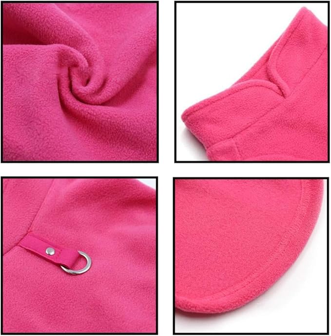 JACKO & CO - Fleece Vest Dog Sweater with Leash Ring - Soft, Warm & Lightweight Pullover Coat for Small & Medium Dogs, Puppies & Cats - Cozy Fall/Winter/Spring Pet Jacket (Pink, X-Large 17-25lbs)