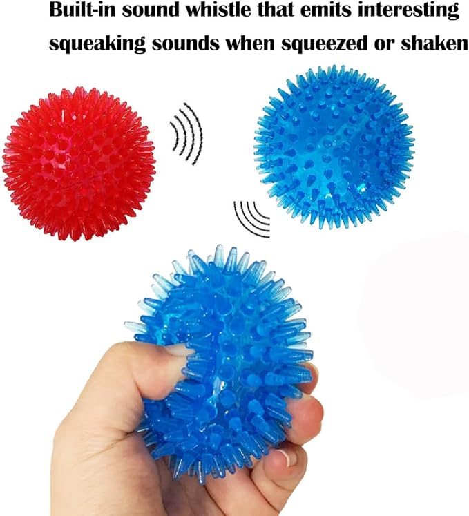Dog Balls Pet Toys for Small Medium Dogs Clean Teeth and Training Squeaky Balls(3 Pack)