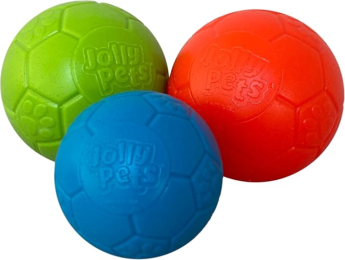 Jolly Pets Mini Jolly Soccer Ball; Floating-Bouncing Dog Toy; 3" Ocean Blue