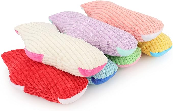 Squeaky Dog Toys, Funny Dog Toys Stuffed Plush Dog Toy, Cute Socks Dog Birthday Gift Dog Chew Toys Pet Toys for Small Medium Dogs(Pink Green)