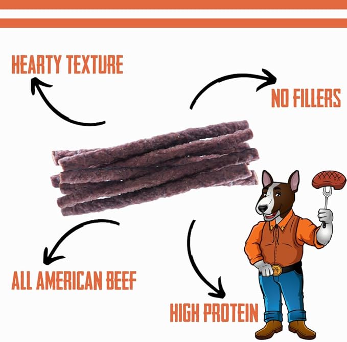 Bully Boy's Famous Beef Sticks Dog Treats | Free from Wheat, Corn, Soy, or Gluten | USA Sourced Ingredients | with Smokehouse Beef | Made in Utah | 7 oz -3 Pack