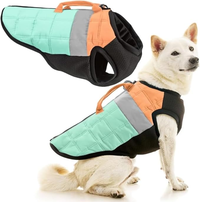 Gooby Bomber Vest Lift Dog Harness - Mint, Medium
