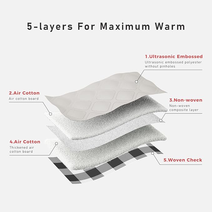 PAWZ Road Dog Winter Coat with 5 Layers Warm Material, Reversible Dog Clothes with 2 Sides, Dog Jacket Outdoor Water Repellent, (Light Beige Plaid XS)