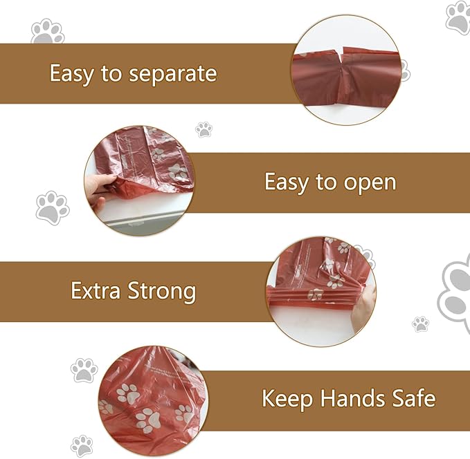 Dog Poop Bags 18 Rolls, 270 Counts Pet Waste Bags with Holder, Scented Leakproof Poop Bags for Dogs Cats Pet