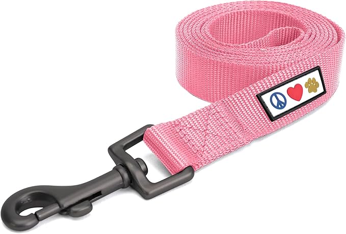 Pawtitas 6 FT Solid Color Leash for Puppy and Dog Training - Extra Extra Small, Millennial Pink
