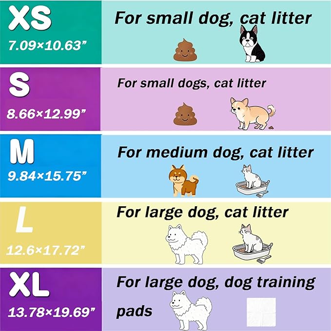 Odor-Sealing Dog Poop Bags, M/220-Count Leakproof & Durable Dog Waste Bags, Block Smells, Unscented (Color:White)