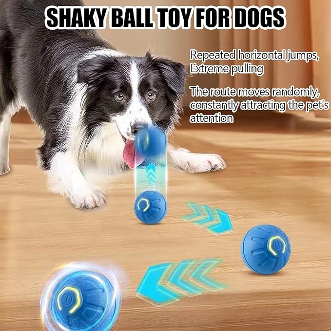 Generic 2PCS Shaky Ball Toy for Dogs, Vibrating Dog Ball, USB Rechargeable, Interactive, Automatic Moving, Bouncing, Perfect for Small, Medium, Large Dogs