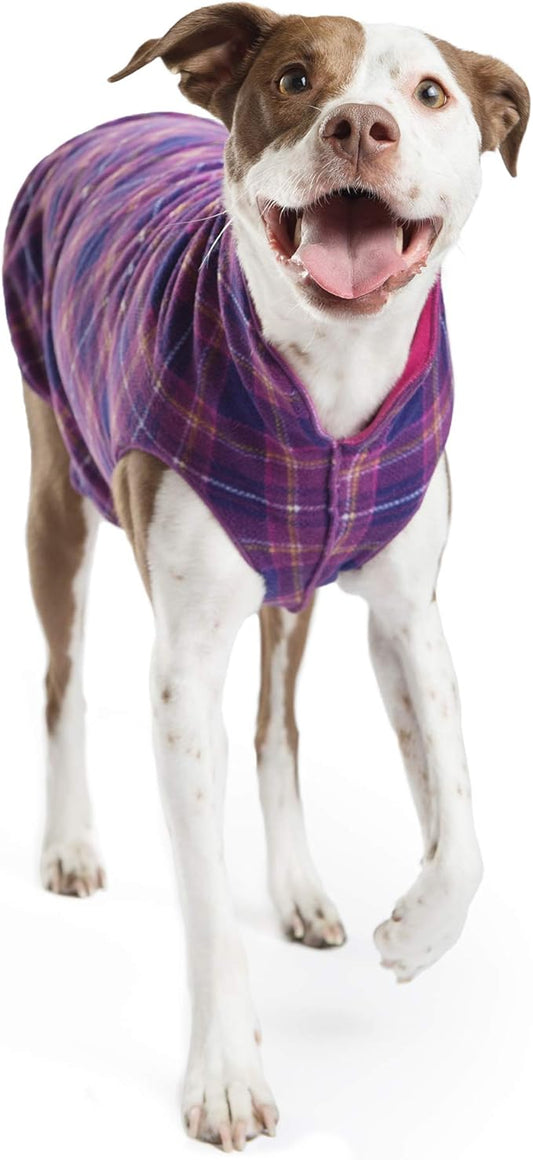 Goldpaw Duluth Double Fleece Dog Sweater Vest for Small Dogs - Soft, Stretchy Dog Fleece - Warm Pet Jacket for Fall and Winter - Premium Pet Outerwear - Machine Washable - Mulberry/Fuchsia - Size 6