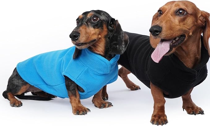 FUAMEY Dog Fleece Vest for Small Dogs,Warm Stretchy Dog Sweatshirts Pullover with Leash Hole Dogs Sweater Soft Pet Turtleneck Cozy Pet Vest Lightweight Sleeveless Pink XXS