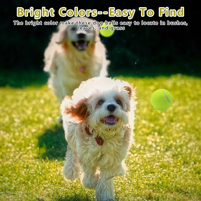 Magicorange 6 Pack Small Tennis Balls, 2 inch Tennis Balls for Dogs,Colorful Easy Catching Pet Playing Ball (Multicolor, 6 Pack)