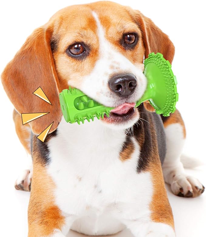 Tough Dog Toys for Aggressive Chewers Large Breed, Chew Toys, Durable Bones Made with Nylon and Rubber, Big Indestructible Toy, Medium Puppy Teething chew (Green with Sucker)