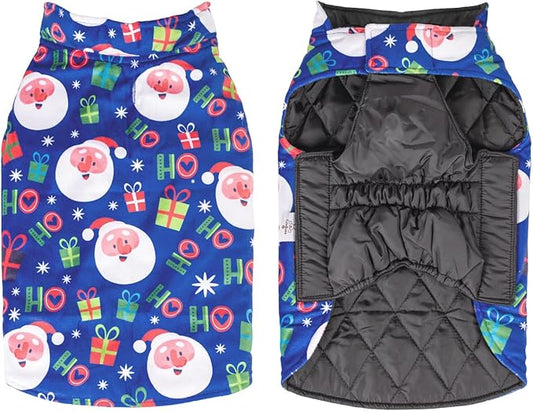 CuteBone Winter Dog Jacket - Reversible, Soft & Thick Coat with Leash Hole for Small, Medium & Large Dogs