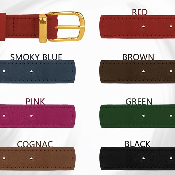 Leather Dog Collar - Heavy Duty Adjustable Soft Padded Pet Collars for Small Medium Large Dogs Breed - Black Green Brown Pink Red Blue (Red, XL, 19"-24" Neck Fit)