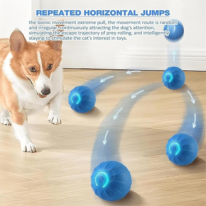 Alizure Dog Ball, Dura Spin Smart Dog Ball, Automatic Rolling Balls for Dogs Interactive Dogs Toys for Aggressive Chewers (Orange)