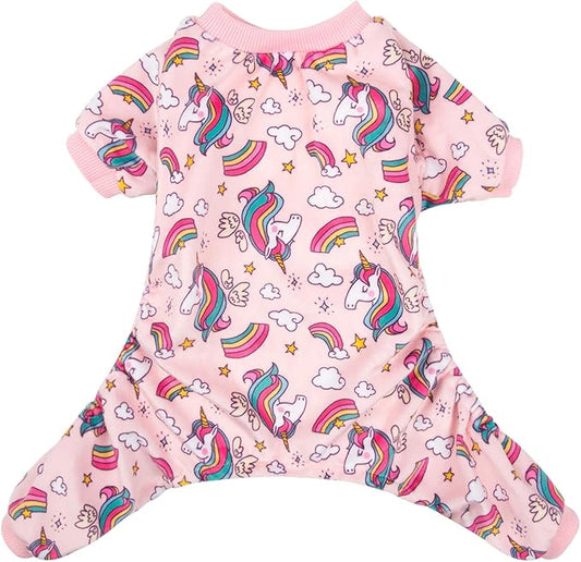 CuteBone Small Dogs Outfit Soft Puppy Onesies Pjs Dog Pajamas Pet Coat Cat Apparel Comfy Doggie Jumpsuit Bodysuit for All Seasons P67XL