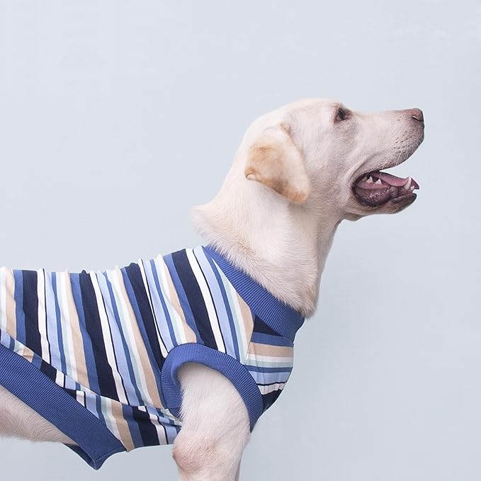 Extra Large Dog T Shirts Clothes Sleeveless Tank Top Vest for Labrador Rottweiler Great Dane, Blue, 9X-Large