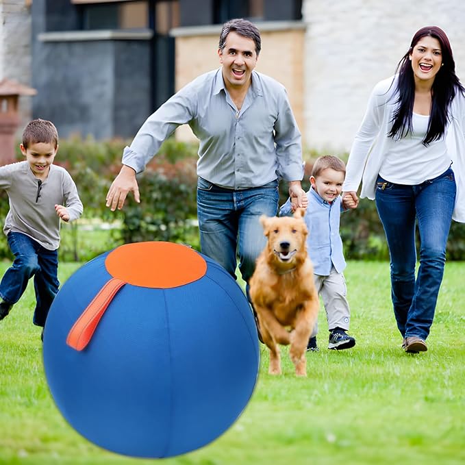 Shrandi Horse Herding Ball - 25" Cover with Straps, Australian Shepherd, Cattle Dogs, Collie & Herding Dog, Giant Jolly Ball for Play