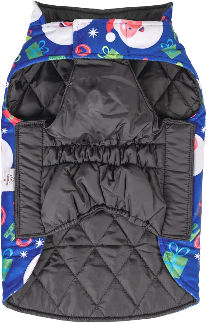 CuteBone Winter Dog Jacket - Reversible, Soft & Thick Coat with Leash Hole for Small, Medium & Large Dogs