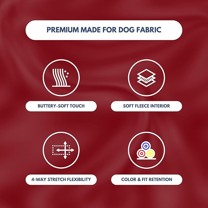 Spark Paws Dog Hoodie – Premium Dog Sweater for Small, Medium, and Large Dogs | Warm Outfits for French Bulldogs, Pitbull, Puppy, Winter Jacket Alternative - Burgundy - 5XL