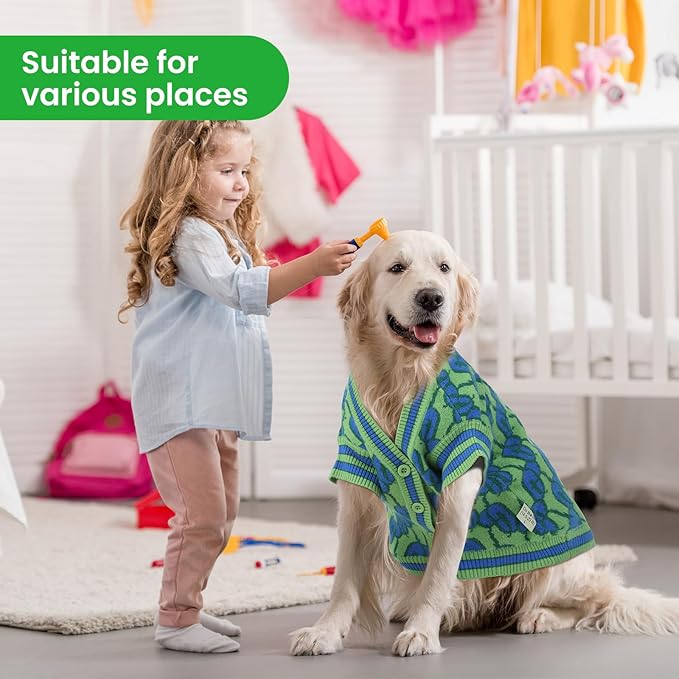 Pet Sweaters for Dogs Boys and Girls, Dynamic Letter Patterned Dog Sweater,Dog Cardigan,Pet Clothes,Pet Knitted Clothing,Fit for Different Seasons and Kinds of Dogs(Green S)