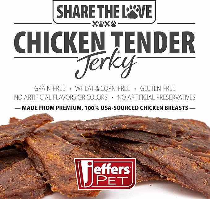 Jeffers Chicken Jerky Dog Treats, 24 oz Bag – Limited Ingredient, Healthy Training Snack, Grain Free, High Protein, 100% Real Chicken, Natural Made in USA, Perfect for Halloween & Christmas - 1 Pack