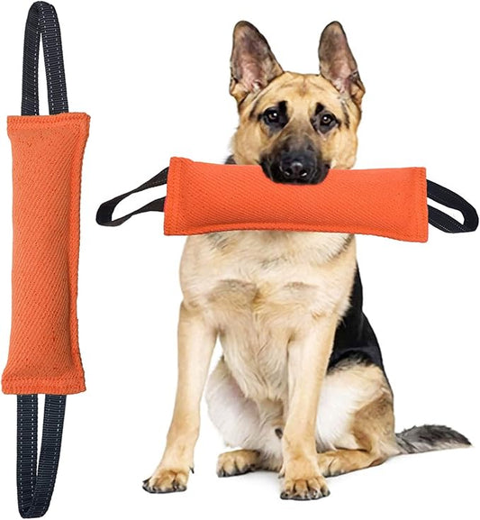Clysrou Dog Tug Toy Dog Tough Jute Bite Pillow Lasting Training Equipment Puppy to Large Dogs Interactive Toy