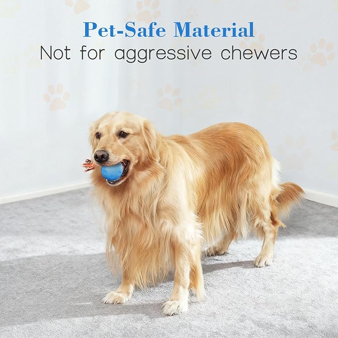 PJC Interactive Dog Toy – Automatic Electric Rolling Ball with Rope, Motion-Activated Play, Random Movement, Rechargeable, Ideal for Boredom Relief for All Dog Sizes