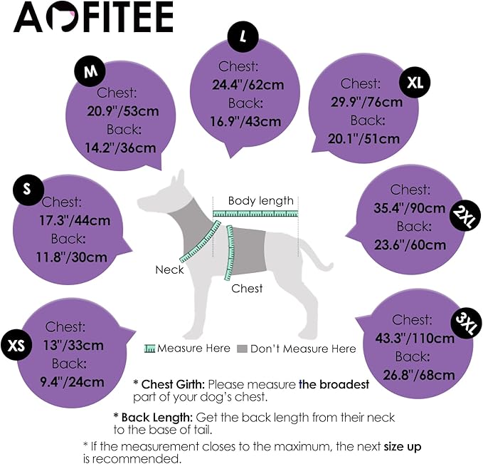 AOFITEE Dog Coat, Warm Dog Jackets for Large Dogs, Reflective Turtleneck Dogs Winter Coat with Harness Built in, Waterproof Windproof Pet Snow Jacket Fleece Vest for Cold Weather, Purple XXL