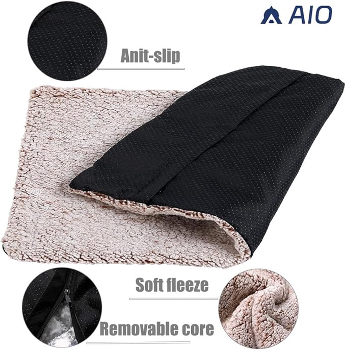 Heated Cat bed Self Warming Cat Bed Self Heating Cat Dog Mat Advanced Extra Warm Thermal Pet Pad For Indoor Outdoor Pets with Removable Cover Non-Slip Bottom Washable Non Electric Grey 27.5*45.2inch