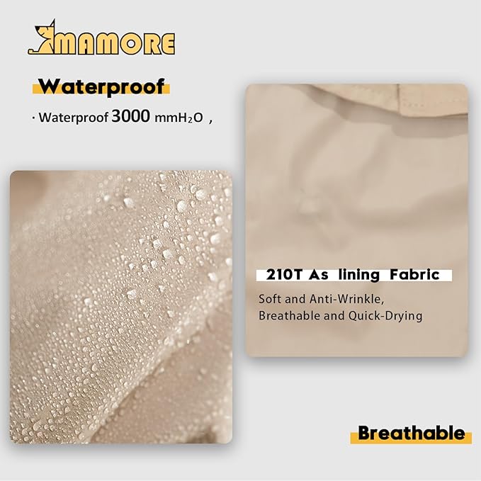 MAMORE Dog Jacket Waterproof Outdoor Vest for Smal Medium Large Dogs, Windproof Adjustable Breathable Lightweight Fashion Casual Dog Clothes (Khaki, Small)