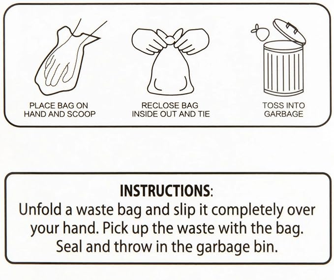 Fashion Dog Waste Bags 120 Count – Leak-Proof Poop Bags for Dogs and Cats, Durable Doggie Bags with Fun Blue Prints, Pet Waste Bags for Clean-Up. (Pack of 2)