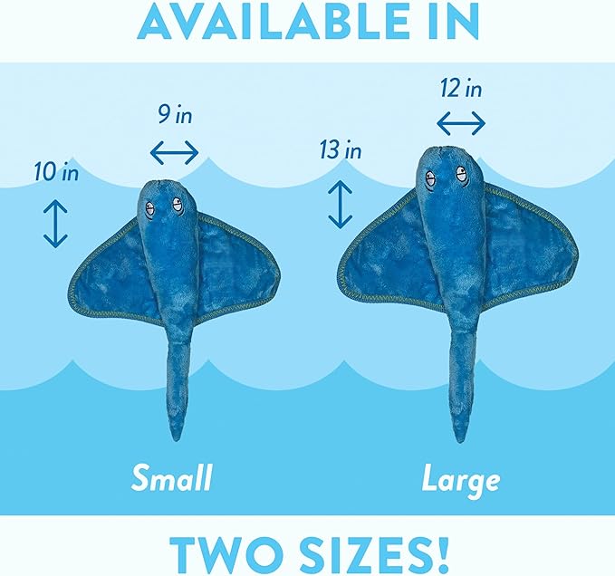 Spunky Pup Clean Earth Plush Stingray | Made from 100% Recycled Water Bottles | Small