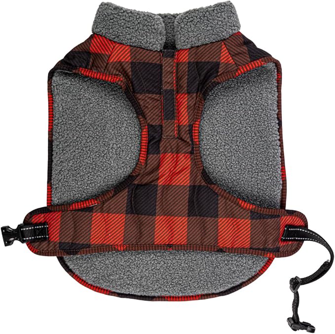 King Buck Quilted Dog Jacket, Buffalo Red, M/L, KB-QJKT-RDBFL-M/L-1
