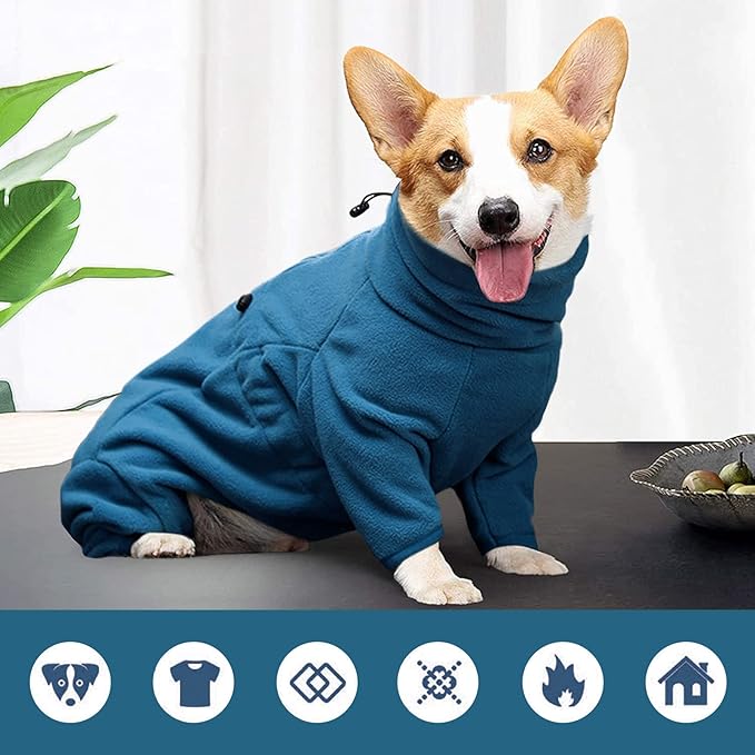 ROZKITCH Dog Pjs Large Breed, Pet Windproof Warm Cold Weather Jacket Vest Cozy Jumpsuit Apparel Outfit Clothes for Small Medium Large Dog Walking Sleep XL