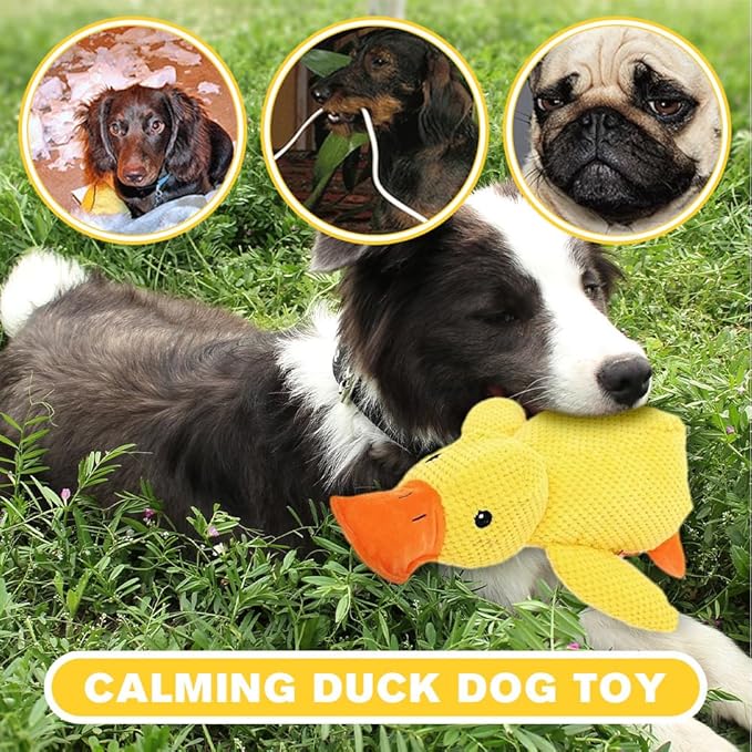 Dog Toys for Aggressive Chewers,2025 Upgraded Dog Chew Toys for Small Large Dogs,Indestructible Puppy Teething Toys,Plush Yellow Stuffed Duck Toy (Pink, Large)