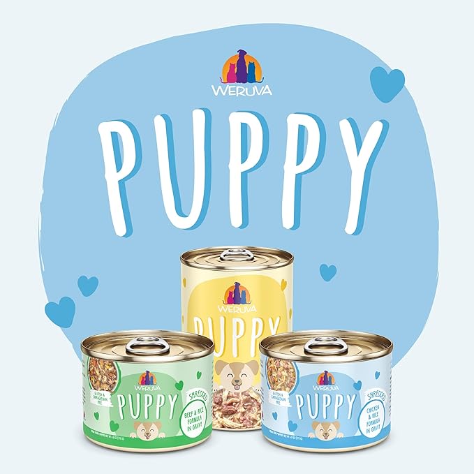 Weruva Puppy, Chicken and Rice Formula in Gravy, 14oz Can, Pack of 10