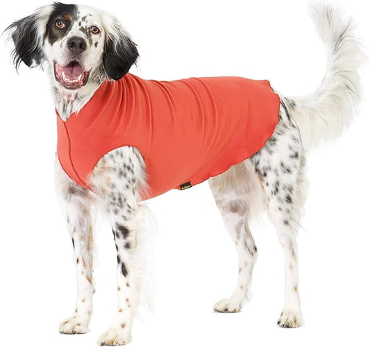 Goldpaw Stretchy Fleece Jacket for Small Dogs - Super Soft, Warm Dog Sweater - Pet Sweater Vest for Fall and Winter - Canine Clothes Made in The USA - Machine Washable - Paprika - Size 20