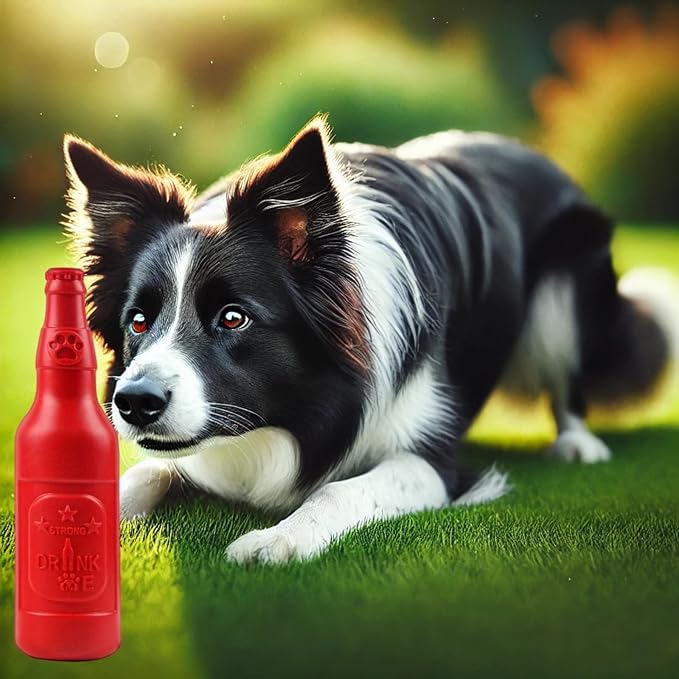 Wine Bottle Dog Toy, Cute Dog Toys for Aggressive Chewers, Bottle Chew Toys for Dogs, Interactive Dog Toys for Large/Medium/Small Dogs to Keep Busy, Dog Swimming Toys