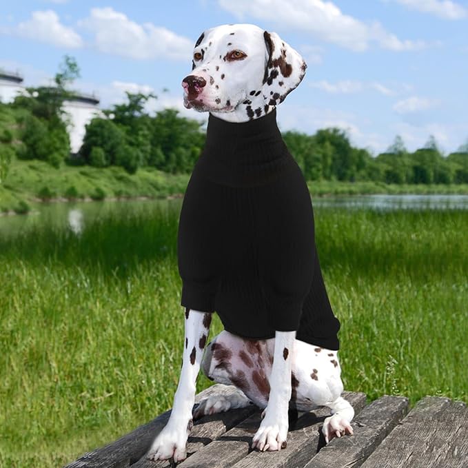 ROZKITCH Dog Shirt with Hoodie Dog Ears Cover 2 in 1, Soft Lightweight Dog Striped T Shirt Pullover Dog Tank with Detachable Ear Wrap, Dog Hoodie Tshirt Dog Boy Girl, Stretchy Sweater Black 3XL