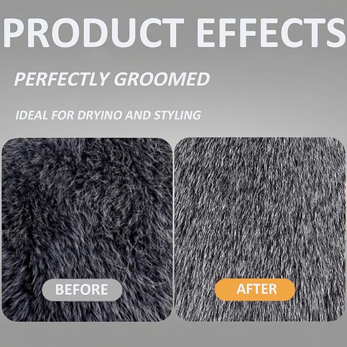 Fresh Fur Shower Brush, 3-in-1 Self-Cleaning Steamy Pet Brush for Dogs & Cats – Grooming Tool for Long & Short Hair, Removes Loose Hair and Reduces Shedding (White)