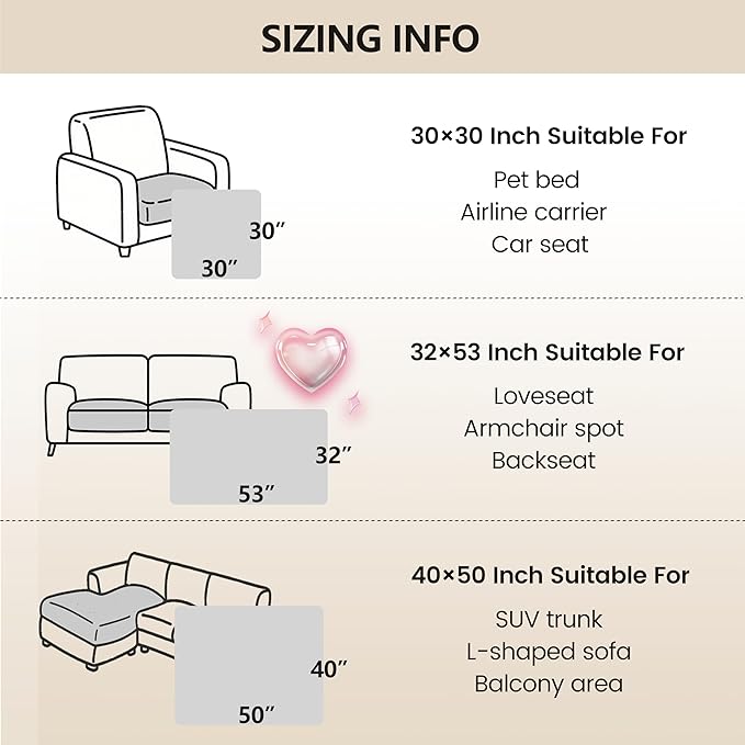 gogobunny 100% Double Sided Waterproof Dog Blanket Soft Pet Bed Cover Reversible Protect Furniture Couch Sofa Car for Puppy Large Dog Cat (Dark Stone/Light Stone, 32x53 Inch (Pack of 1))