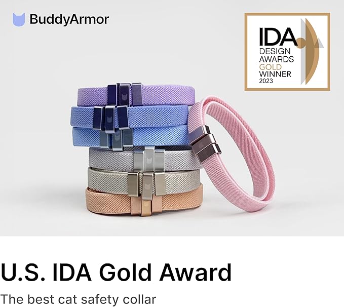 Safety Cat Collar - U.S. IDA Gold Awarding Design, Elastic Quick Release, Non Breakaway - Lightweight for Kitten, Neck Fit 7.8'-15.7' for All Small Large Cat,M(Vivid Red)